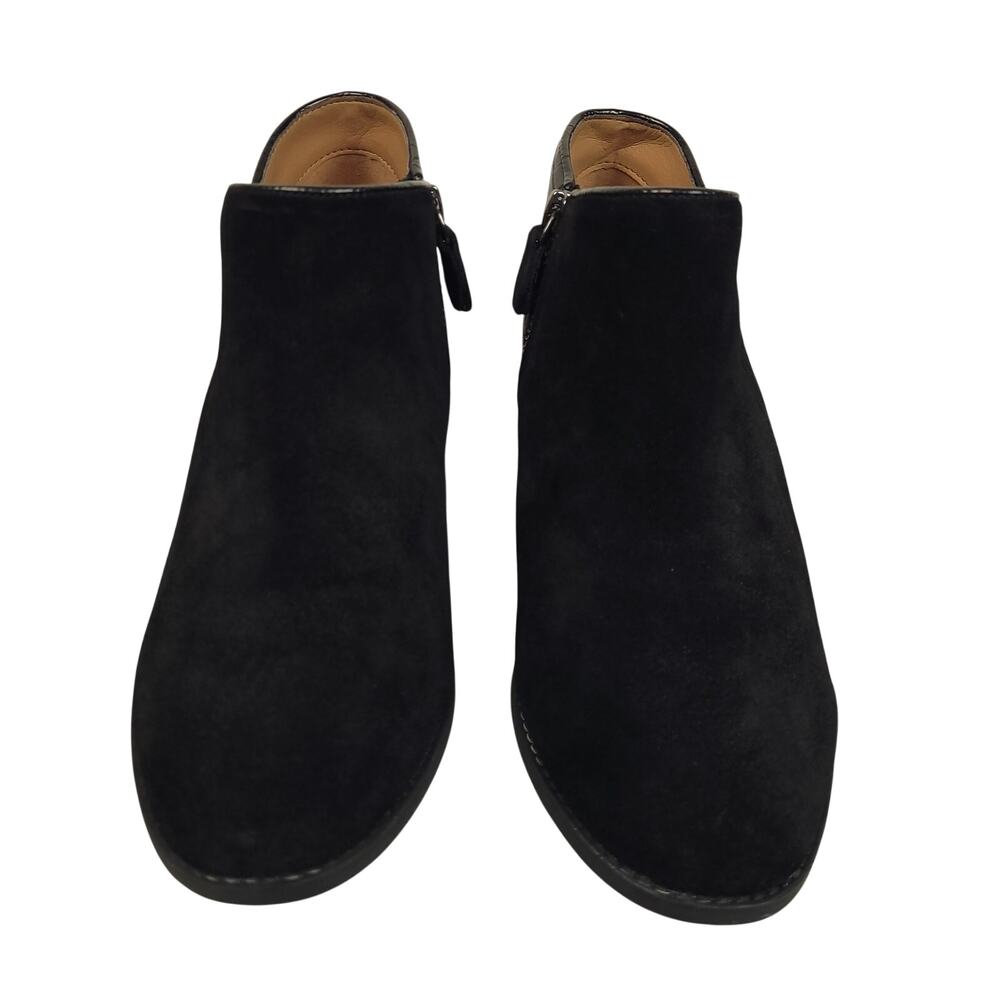 Vionic Marissa Booties Womens 8.5 Black Suede Ankle Zip Comfort Shoes EUC - Picture 3 of 13